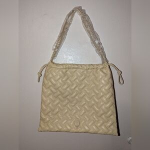 Kurt Geiger London Kensington Drench Drawstring Tote with Dust Bag Cream NWOT